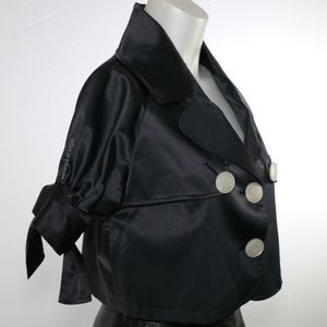 VERTIGO PARIS‎ CROPPED SATIN TRENCH JACKET